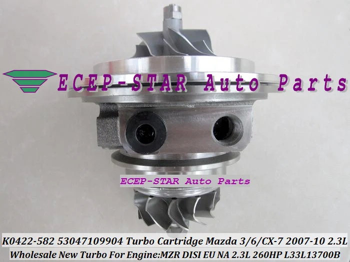 K0422-582 53047109904 L33L13700B Turbo CHRA Cartridge Turbocharger Core Mazda 3 6 CX-7 2007-2010 2.3L MZR DISI EU NA 2.3L 260HP (4)