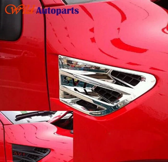 JDM Chrome Side Fender Vent Air Intake Grille Cove...