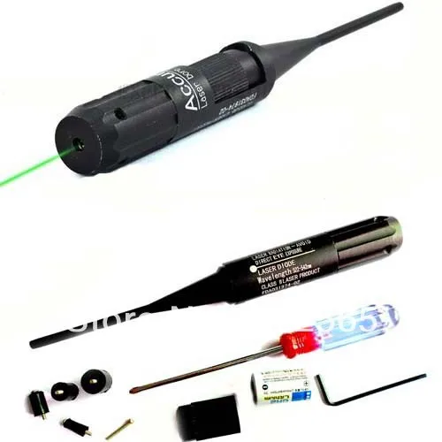 

Caliber Green Dot Laser Bore Sighter Boresighter Kit .22-.50 Caliber Rifle Scope Hunting