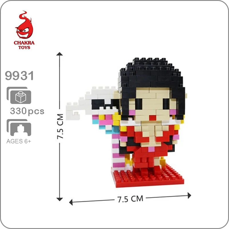 

CHAKRA 9931 Anime One Piece Boa Hancock Pirate 3D Model DIY Small Blocks Bricks Diamond Mini Building Toy for Children no Box