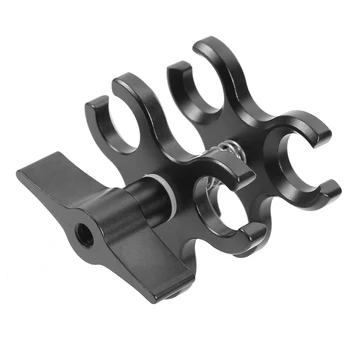 

Upgraded CNC 3 Hole Butterfly Clip Diving Lights Arm Connected Accessories Clip Adapter Bracket Holder for Action Camera