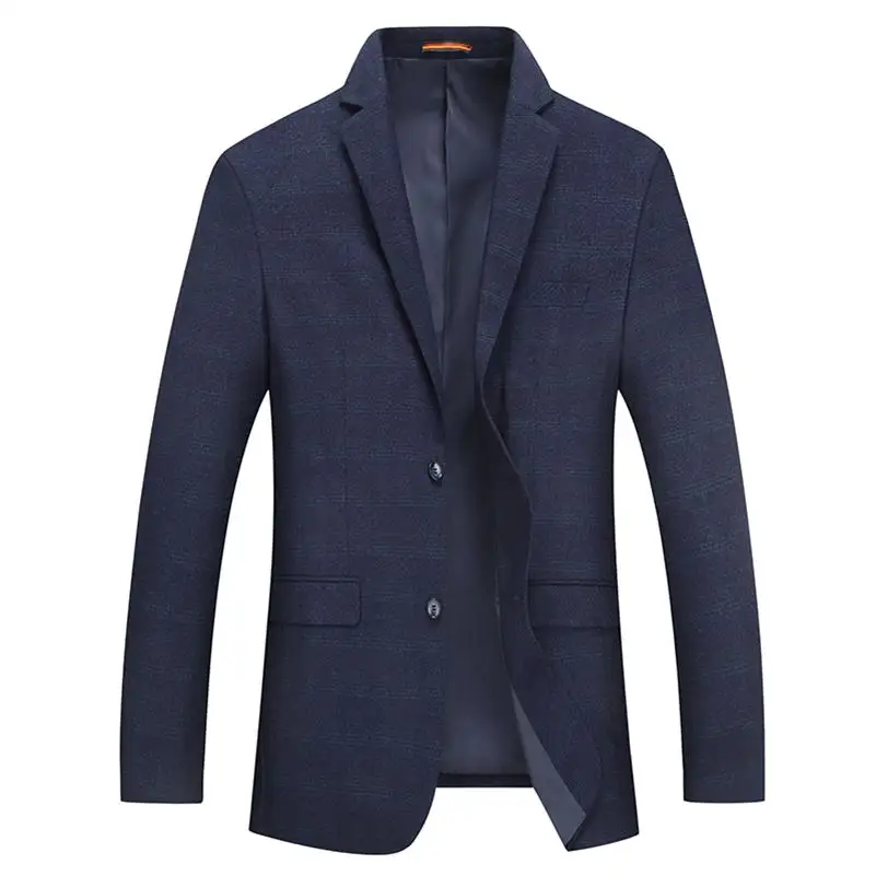 Большие размеры 8XL 7XL, мужской Корейский приталенный Модный хлопковый Блейзер, пиджак, мужские блейзеры, мужские свадебные пальто, большой размер 5XL 4XL - Цвет: blue