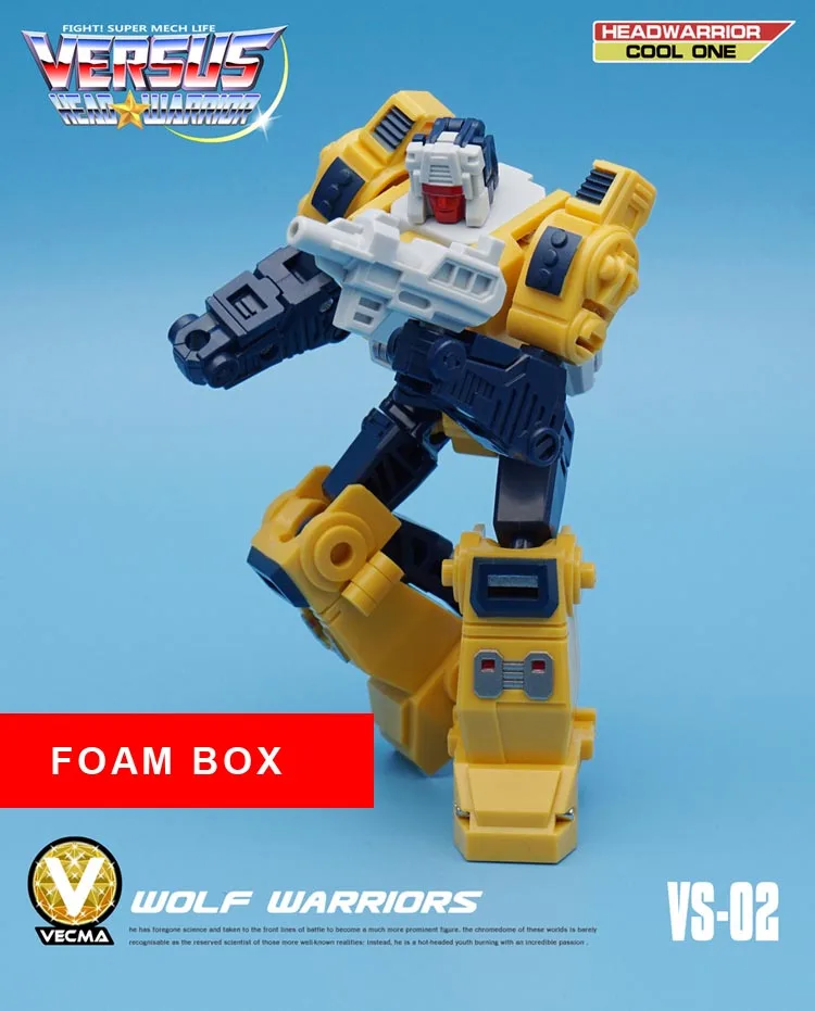 No Retail Box MFT трансформация Weirdwolf VS-02 VS02 G1 хедмейстер голова верриор карманная война серия волчий режим фигурка Робот Игрушки - Цвет: No Retail Box