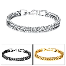 Titanium de los hombres personalizados pulsera cuadrada escalas pulsera de titanio de los hombres mens pulseras de la amistad 2016