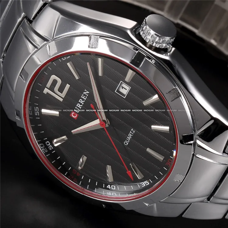 CURREN Топ бренд полностью стальные спортивные часы мужские роскошные брендовые кварцевые военные спортивные часы мужские наручные часы relogio masculino