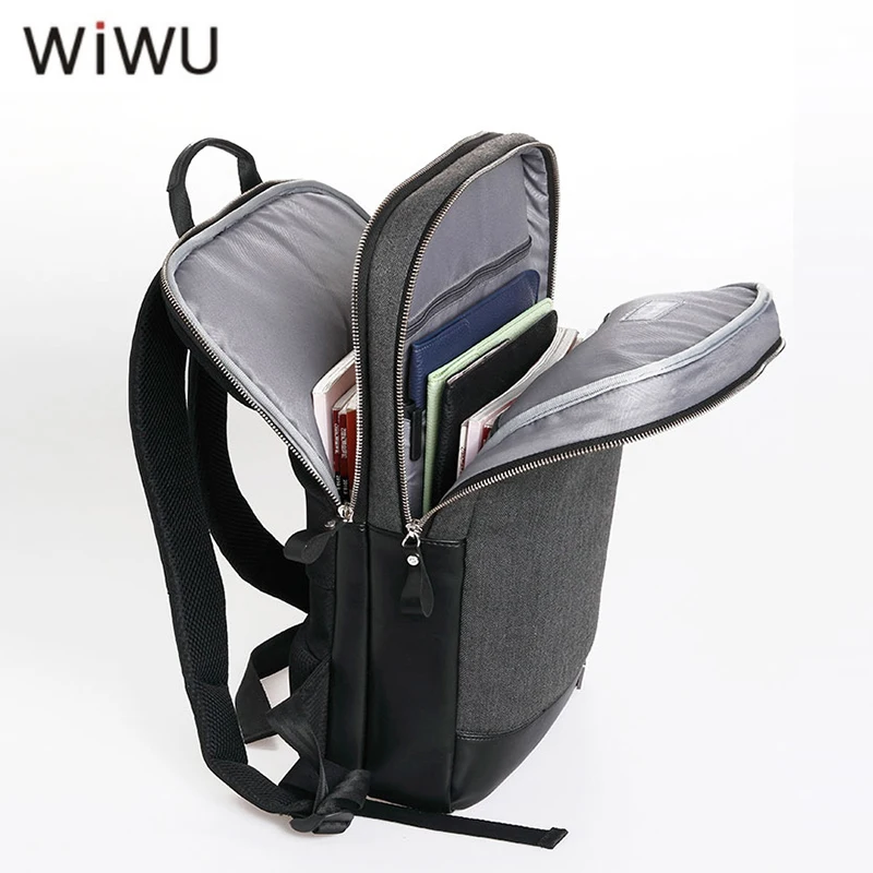 

WIWU Genuine Leather Backpack for MacBook 15.6 Inch Fashion Design Notebook Bag for MacBook Pro 15 Anti-Dust Laptop Bag Hotsale