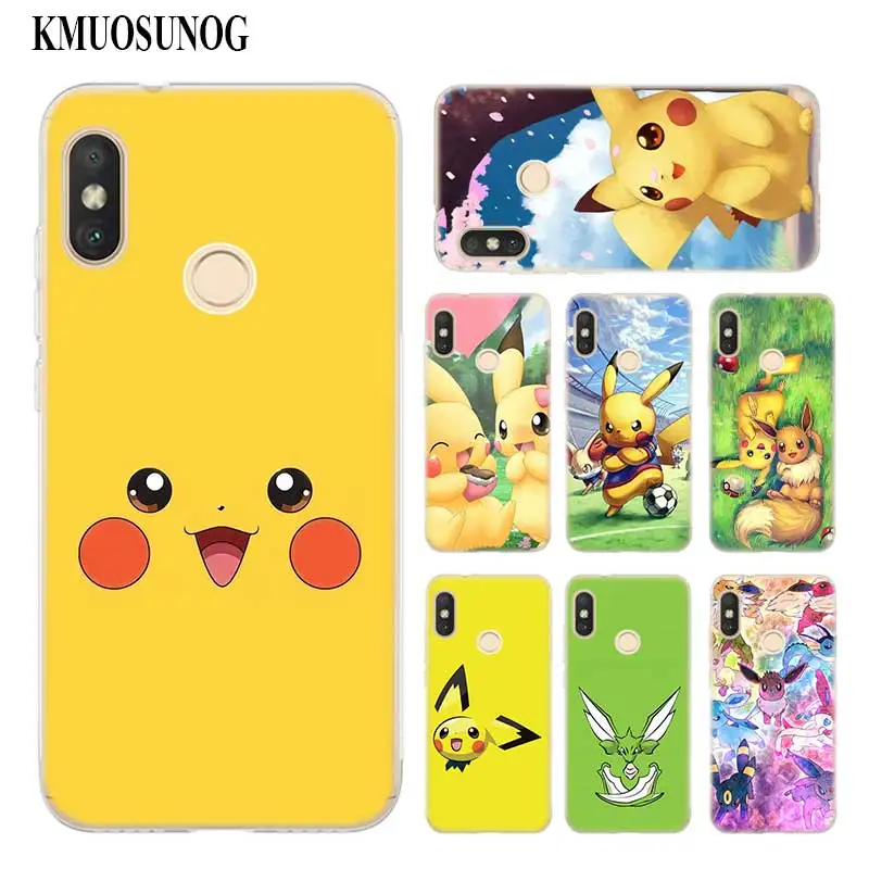

Transparent Soft Silicone Phone Case cartoon pokemons eevee pika for Xiaomi A2 8 F1 Redmi S2 Note 4X 5 6 5A 6A Pro Plus Lite