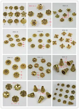 

free shipping multifarious antiquated Gold Tone Flower Bead Caps for diy jewelry finding beads 66-21 / 66-33