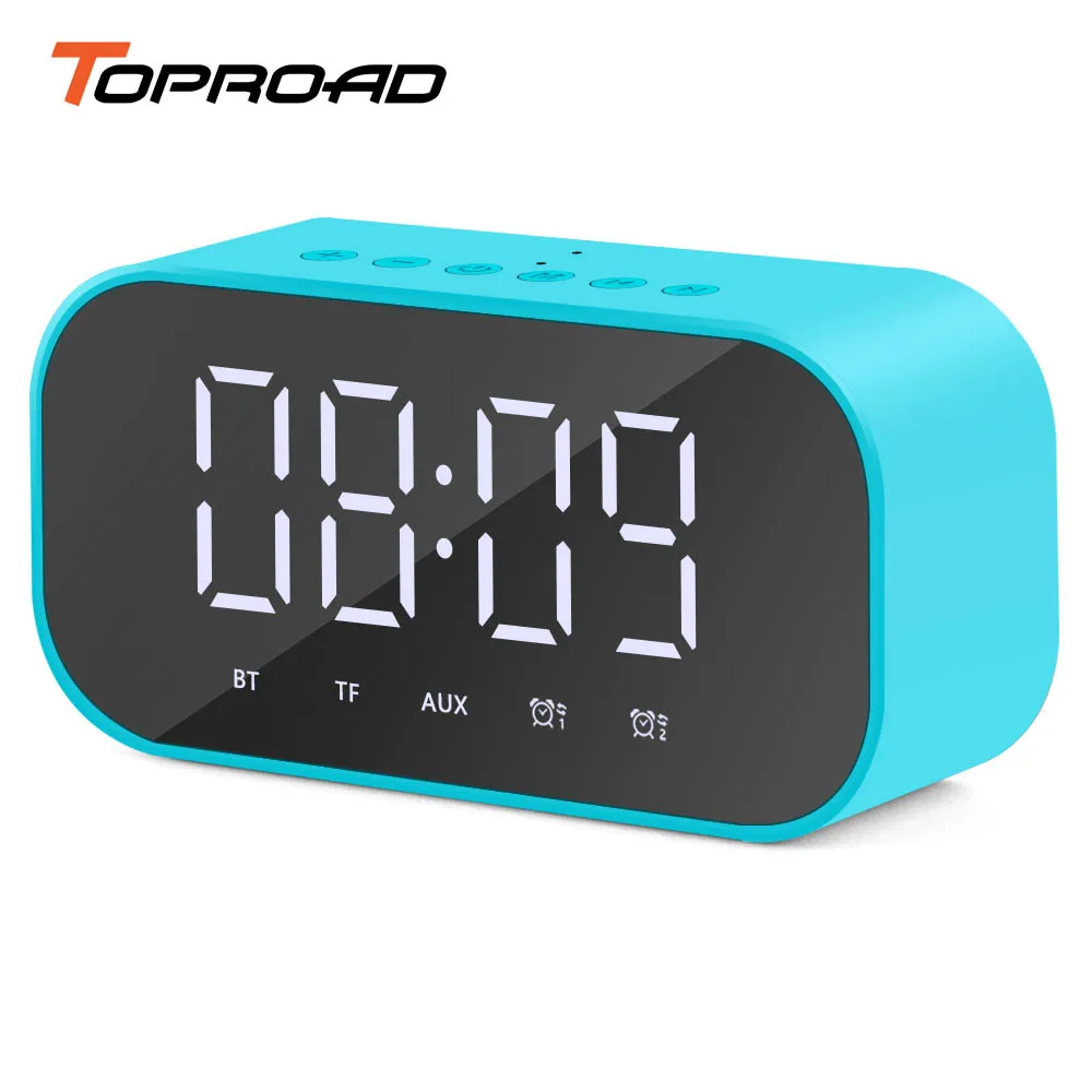TOPROAD Часы Bluetooth динамик зеркальный дисплей беспроводной Саундбар сабвуфер