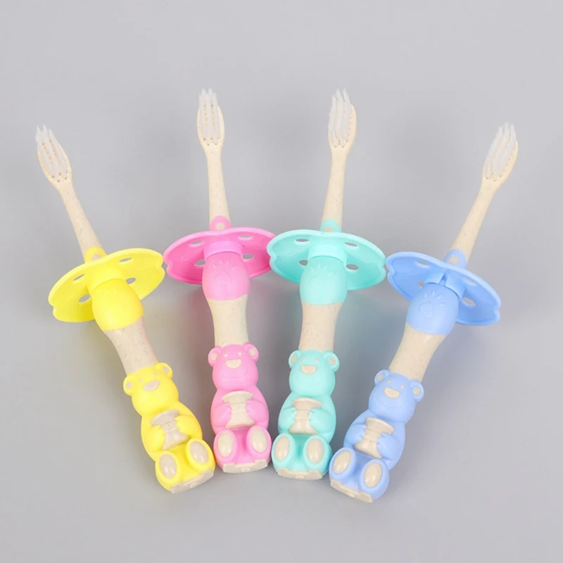 Baby Cute Cartoon Dinosaur Baby Toothbrush Kids Dental Oral Hygiene Care 3/4/5PCS/Set Soft Children Toothbrush