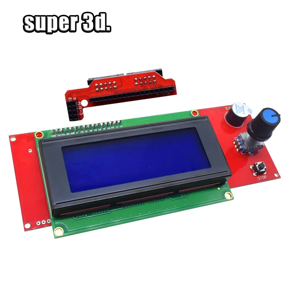 1 قطعة LCD 2004 لوحة التحكم جهاز تحكم ذكي ل Reprap 3D طابعة أجزاء Makerbot كوسيل Prusa i3 RAMPS1.4l