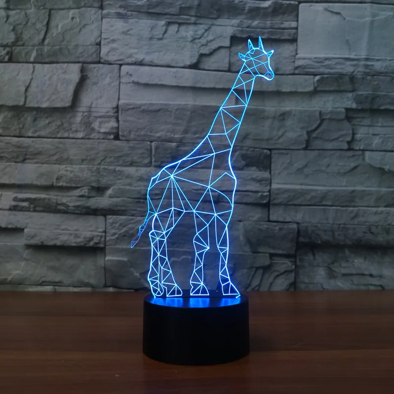 

3D LED lamp Table lamp Luminarias Lighting Flash giraffe lamp LED Desk Lava decorative toy night light for child