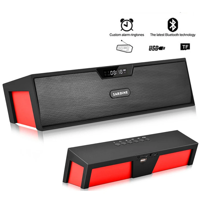 

Sardine wireless HIFI portable wireless bluetooth Speaker Stereo Soundbar TF FM radio Dual bluetooth Speakers portable