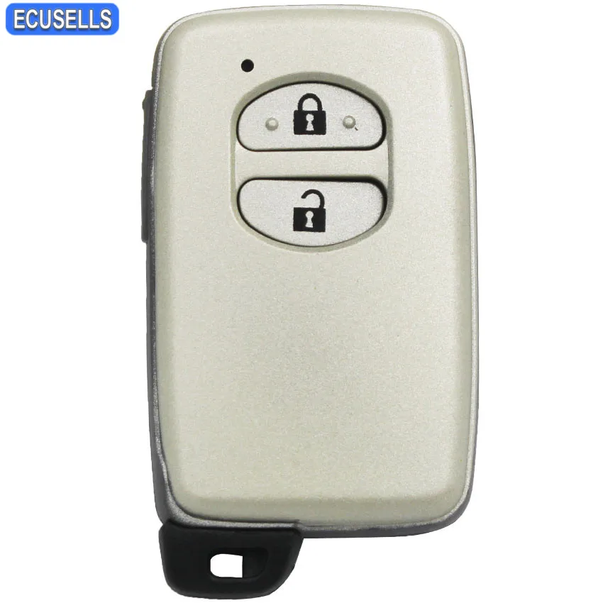 

2 Button Replacement Remote Smart Key Shell Case Housing for Toyota 4Runner Venza Prado Avalon Camry Land Cruiser Uncut Blade