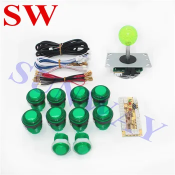 

DIY Arcade game parts PC of Zero Delay Arcade DIY Kit USB Encoder +Sanwn type Joystick+Sanwn type Push Buttons+LED Wire harness