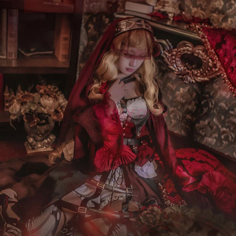 Костюм для косплея Love SINoALICE Alice длинное платье костюм с умеренной Элис красным