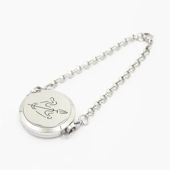 

New arrival 30mm Stainless steel Aromatherapy Locket bracelet Perfume Essential Oil Diffuser Locket Bracelet bangle Free pads