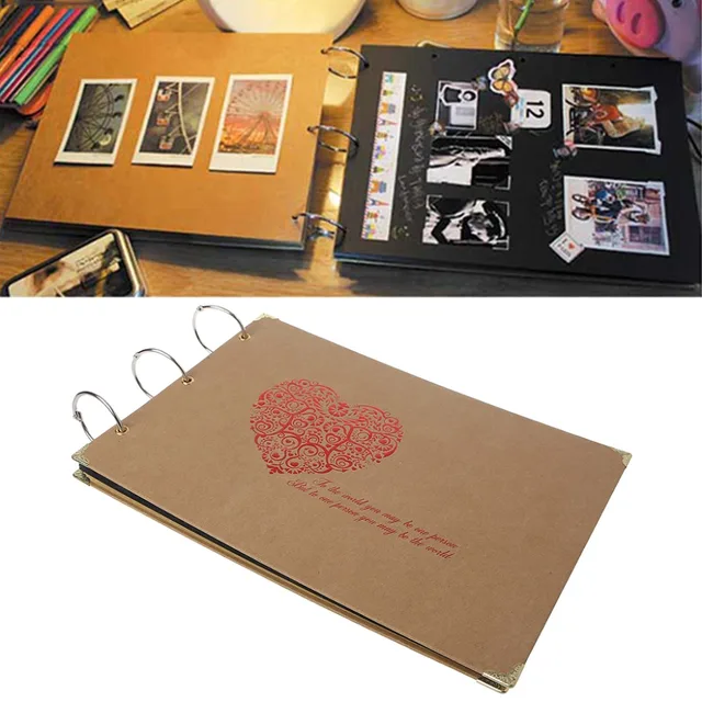 love heart diy handmade photo album bithday wedding anniversary gift wedding anniversary photo albums