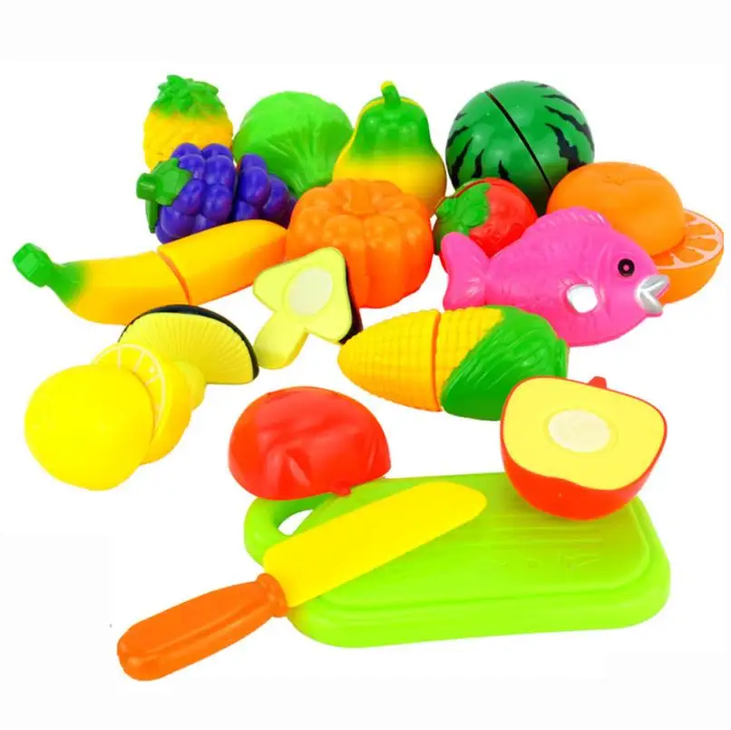 Лидер продаж 16 шт. резка фрукты растительная пища ролевые игры Детский обучающий игрушка подарок Feb16