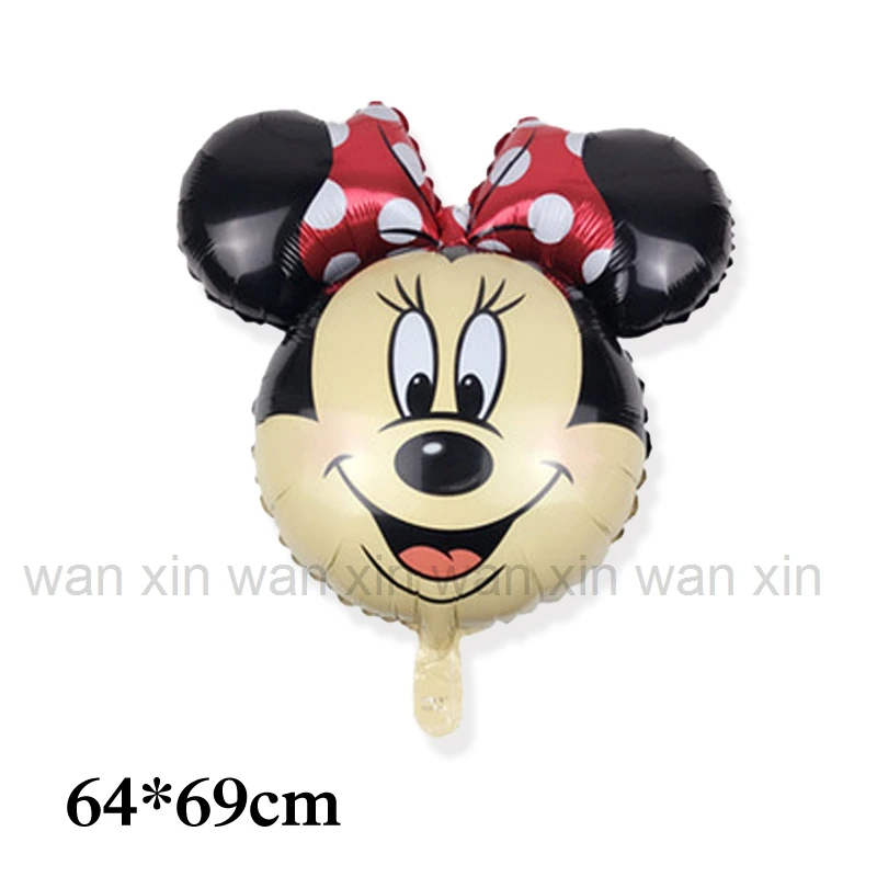 50pcs minnie 50 шт./лот, гелиевые шары в виде Головы Микки и Минни,, 69*64 см, вечерние шары с Минни, детские игрушки на день рождения, воздушные шары - Цвет: 50pcs minnie