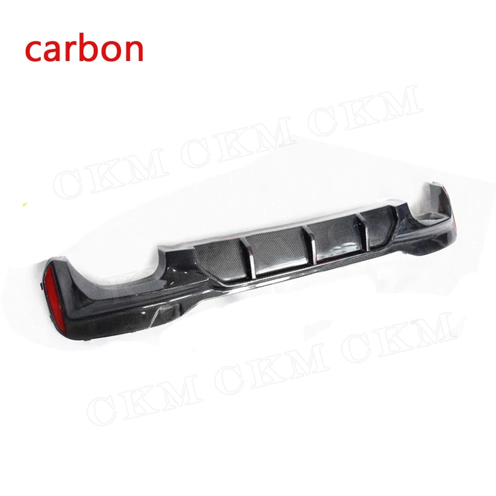 5 серии углеродное волокно/ABS задний диффузор для губ для BMW G30 G31 G38 M Tech M Sport плавники Акула Стиль Бампер протектор - Цвет: Carbon fiber