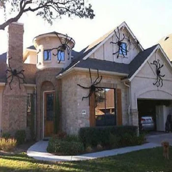 

Halloween Horrible Big Black Furry Fake Spider Size 75cm,90cm,125cm,150cm,200cm Creep Trick Or Treat Halloween Decoration