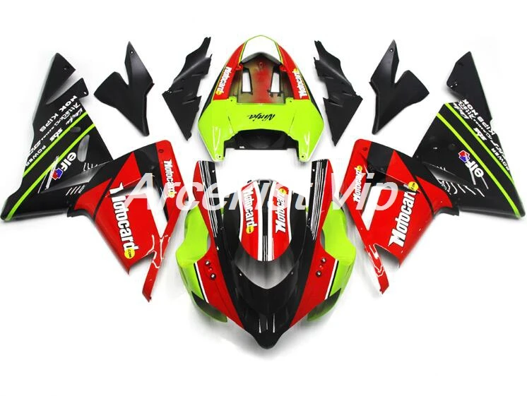 Пользовательские ABS обтекатель комплект подходит для kawasaki Ninja ZX10R 2004-2005 04 05 10R fairобтекатели комплект зеленый красный