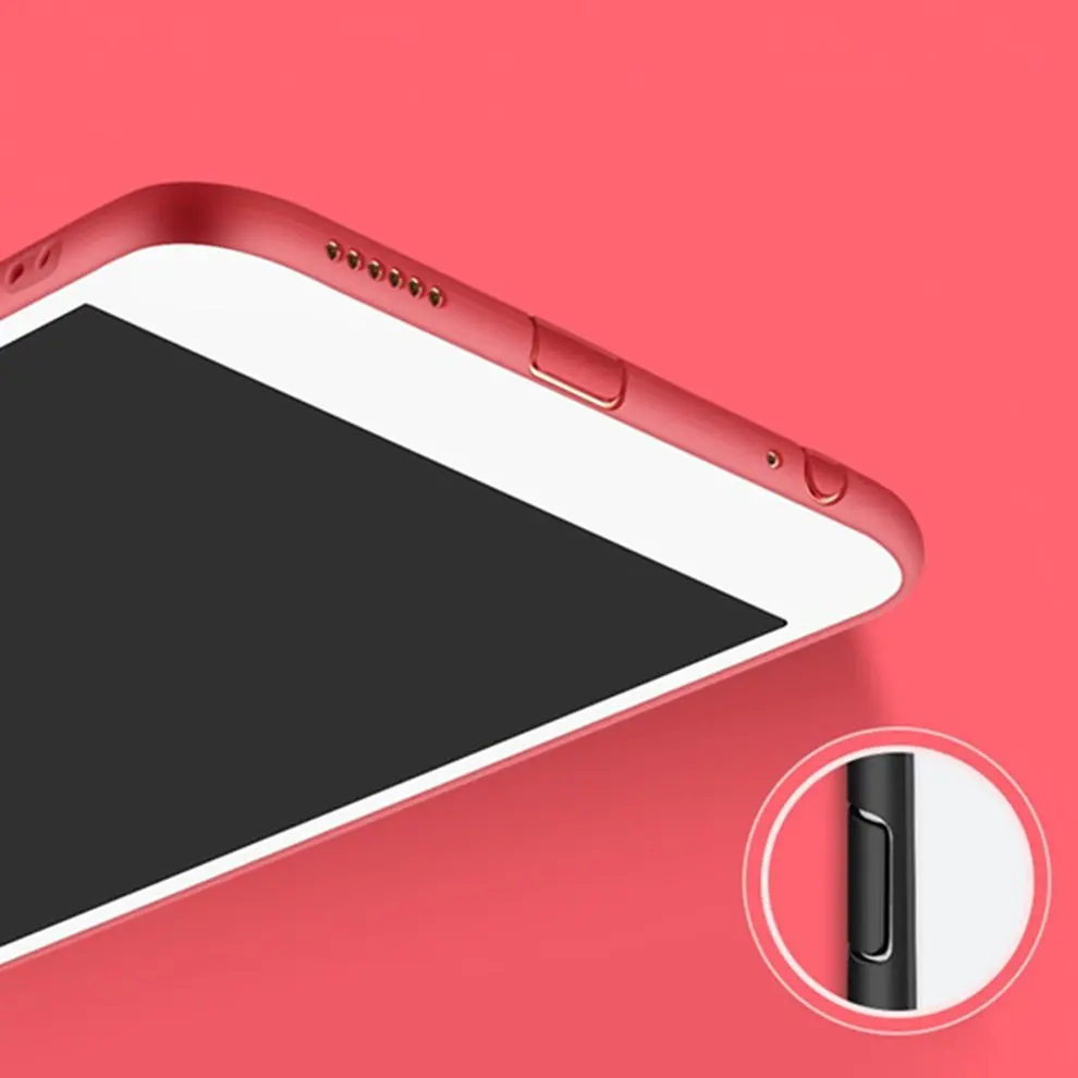 

2pcs Red Silicone Matte Back Cover Shockproof Protective Phone Case Shell For iPhone 5/5S