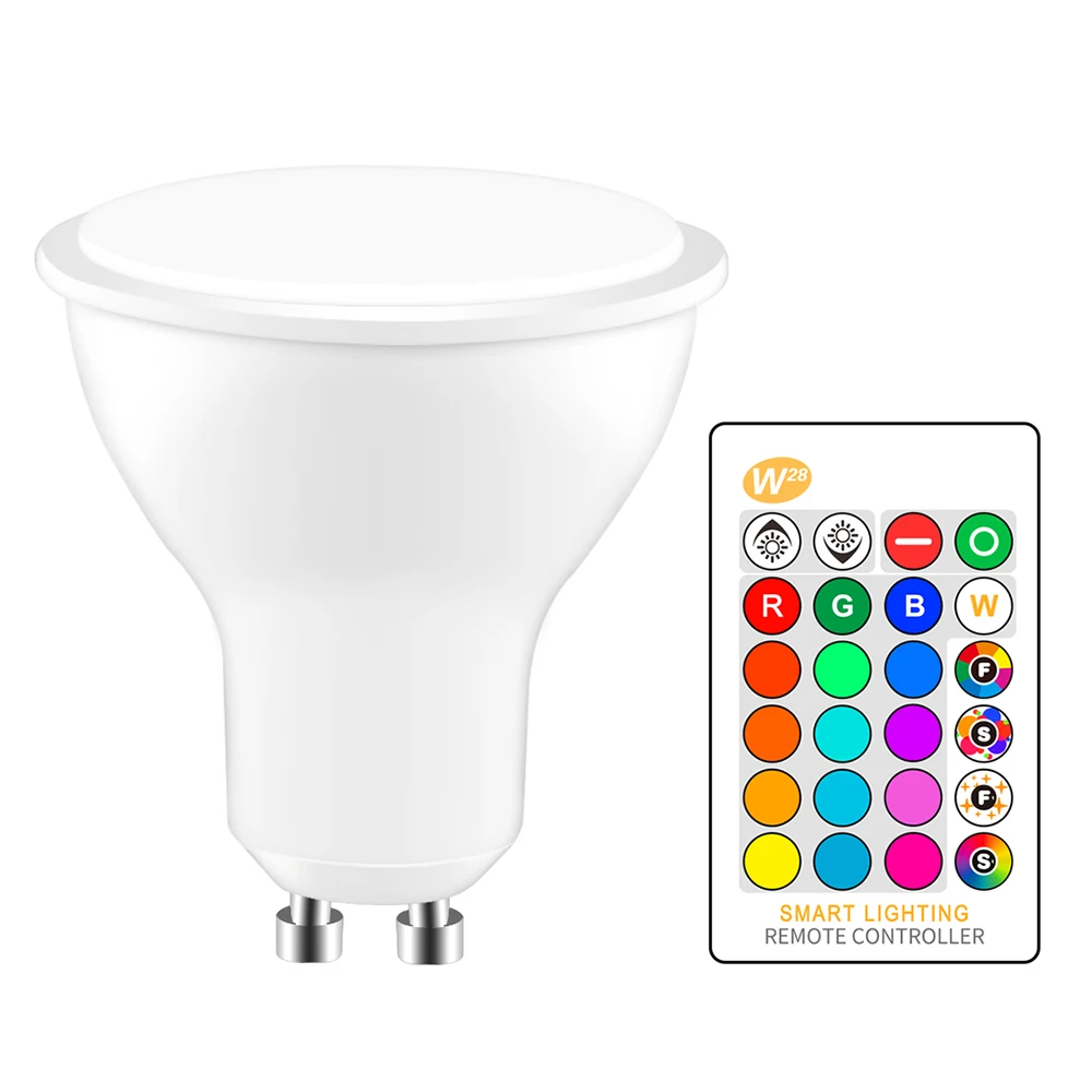 GU10 RGB светодиодный лампы 8 Вт ИК пульт дистанционного управления Управление AC 85 265V