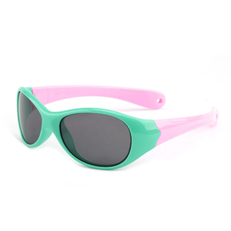 

2019Lovely children too silicone sun mirror brand baby girl sunglasses children sunglasses UV400 goggles glasses transparent pin