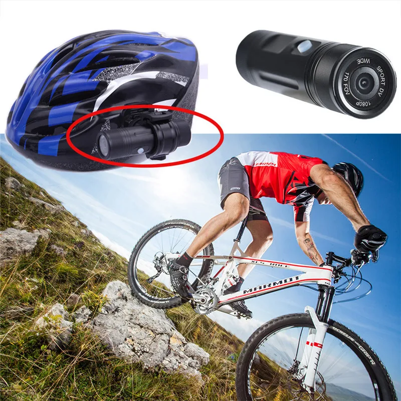 

Waterproof Mini HD Bicycle Snorkeling Surfing Helmet  Bike Motorcycle Helmet Waterproof Sports Camera Video DVR DV Camcorder