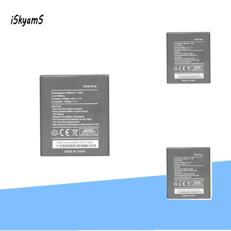 ISkyamS 3x 2000 мАч Высококачественный Мобильный телефон сменный литий-ионный