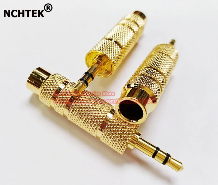 NCHTEK 3.5mm Male Plug to 6.35mm Female Socket Audio Adapter For DJ