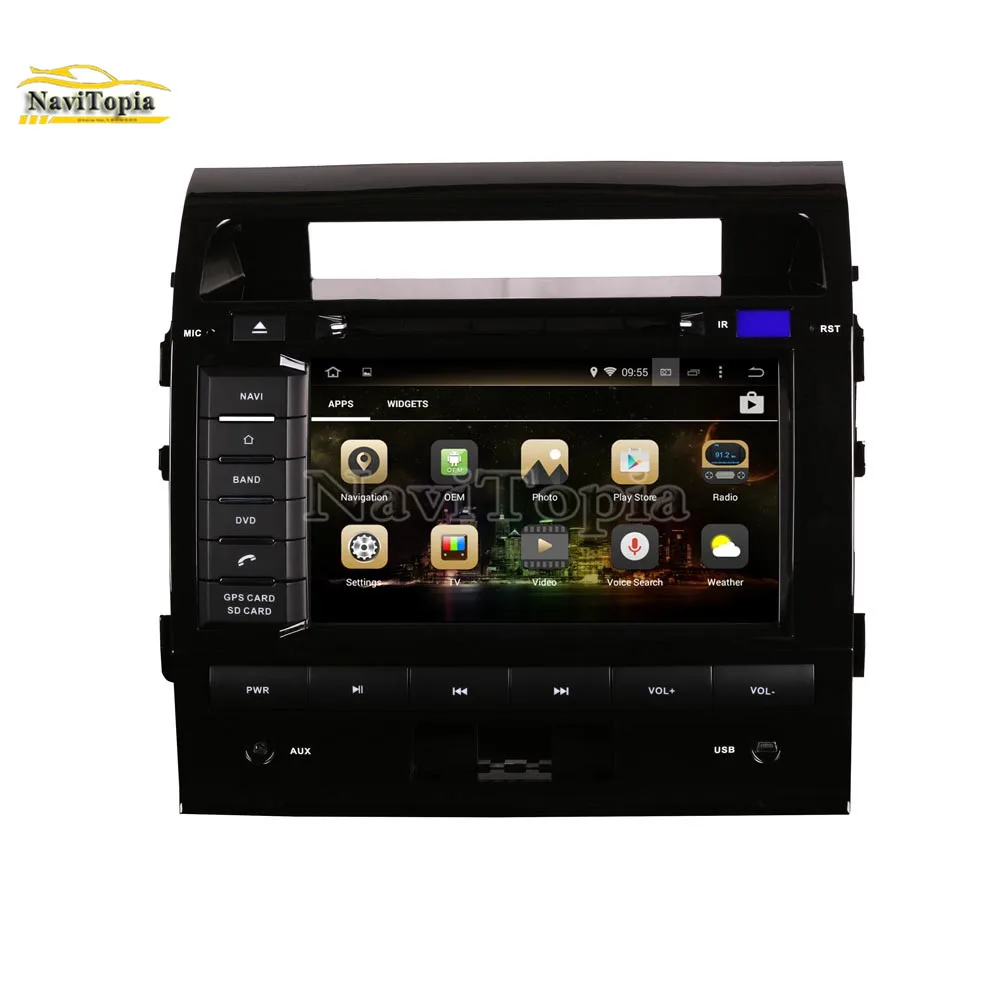 Top NAVITOPIA 4G RAM 64G ROM PX6 Six Core Android 9.0 Car DVD Player GPS Navigation for Toyota Land Cruiser LC200 2004 2005 2006- 9
