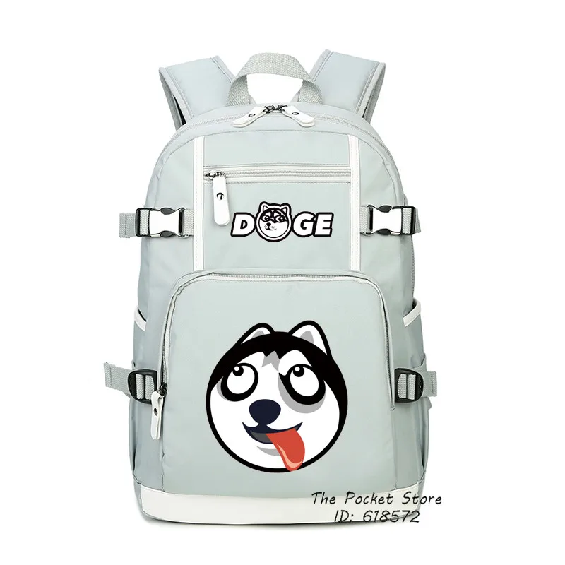

Doge Funny Emoji School Bags Shiba Inu Cute Backpack Husky Kawaii Women Back Pack Laptop Backpack Fashion Travel Backpack