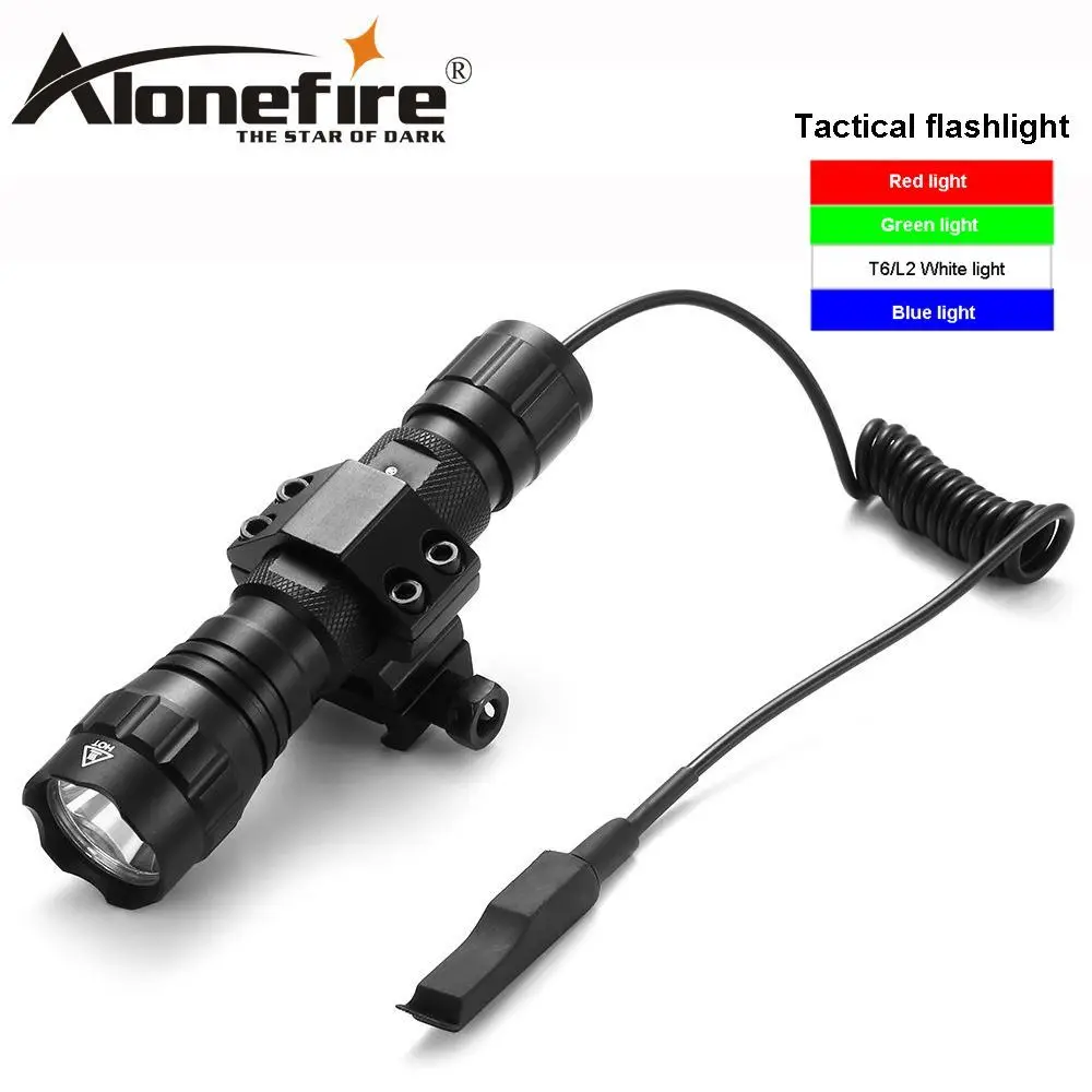 AloneFire 501Bs Tactics flashlight White /Green /Red/Blue Light Color