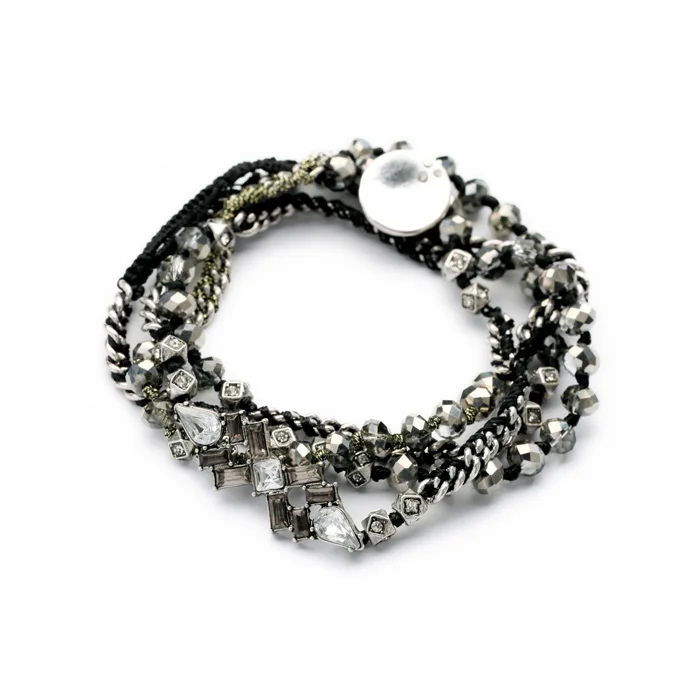 sl00228 Imitated Jewelry Rhinestone Crystal Gold PlatedLong Chain Friendly Vintage Silver Color Wholesale Women Bracelets