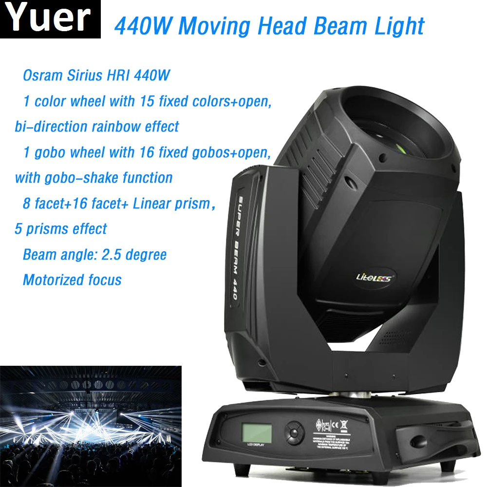 

Moving Head Beam Light Sharpy 20R O-sram Sirius HRI 440W with prisms motorized focus 20 Channels dmx512 Clay Paky disco DJ light