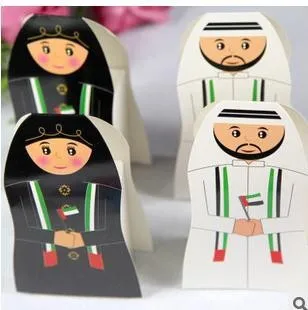 

UAE wedding favor box -- Arab Bride and groom Candy Box Favor Gift Boxes Arabic sweet chocolate box 100pcs/lot