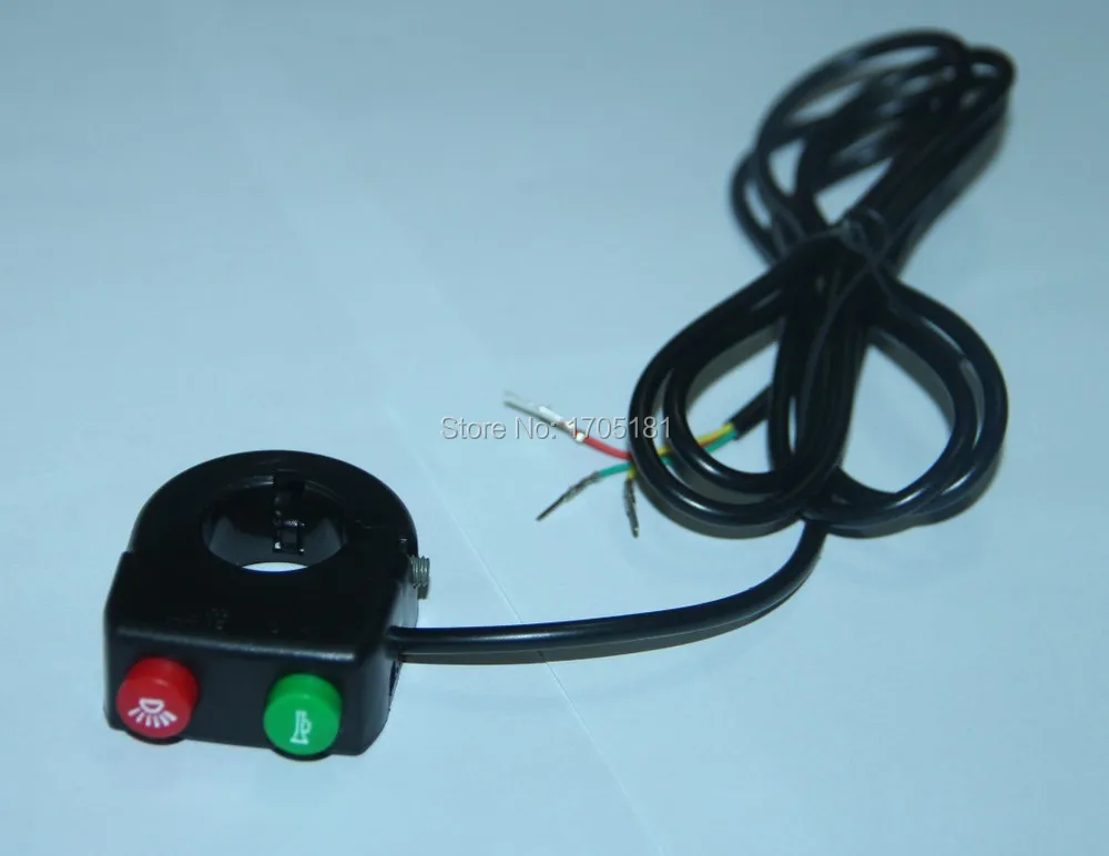 Electric Bike Scooter Light & Horn Switch 22mm 7/8" Handlebars ATVs