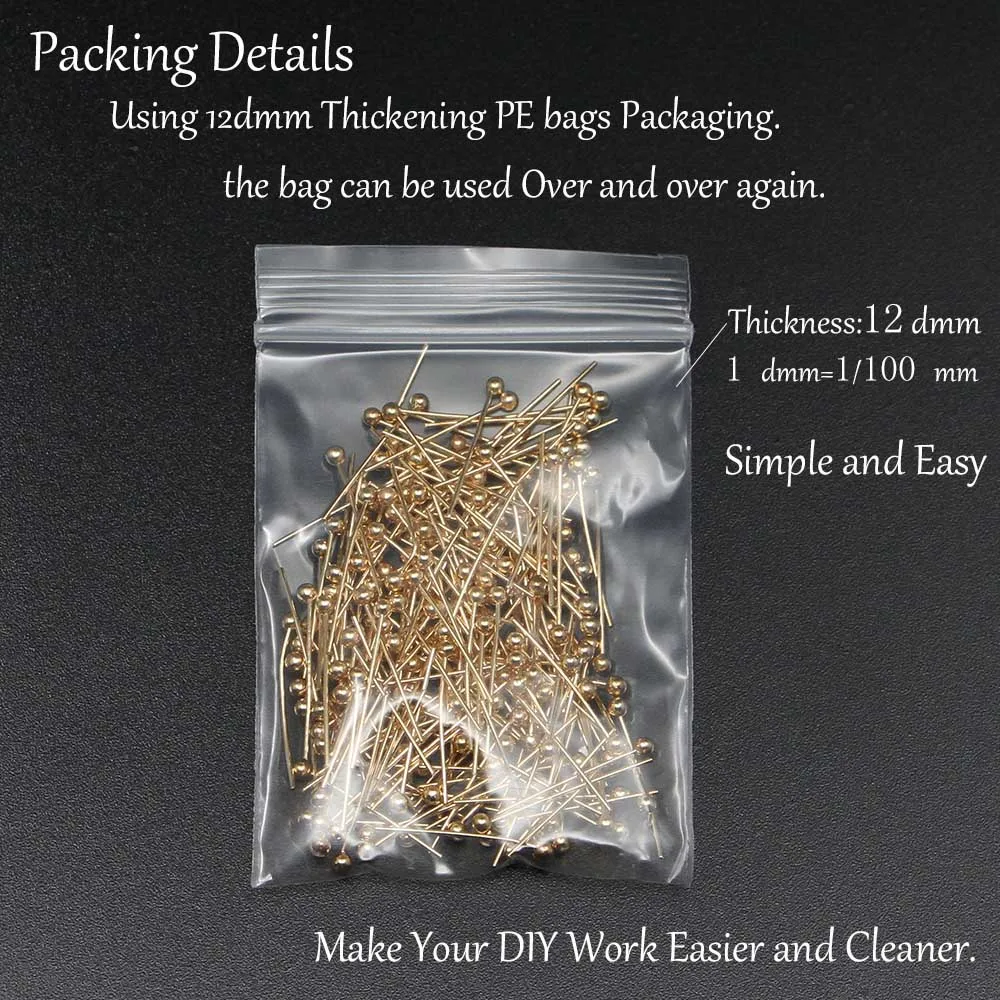 200pcs/lot Length 16 20 25 30 40 50 mm Gold Sivler Metal Ball Head Pins For Diy Jewelry Making Head pins Findings Dia 0.5mm Jewelry Findings