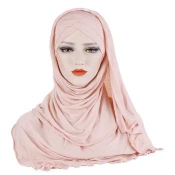 

2019 Fashion Women Instant Hijab Scarf Inner Muslim Under Scarf Full Cover Cap Islamic Clothing Arab Headwear