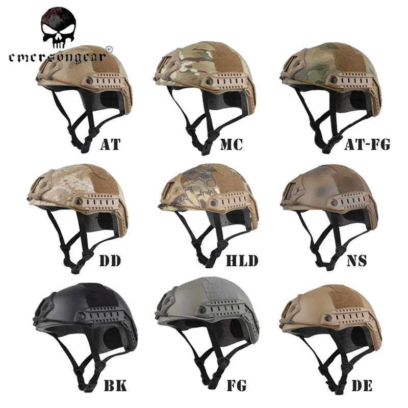 

Military Airsoft Helmet Combat EMERSON FAST Helmet MH TYPE Economy Version Multicam Black EM8812