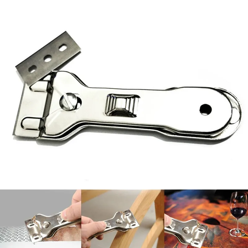 

With 1pc Spare Blades Durable Glass Ceramic Hob Scraper Cleaner Remover Oven Cooker Cleaning Tool with Blade