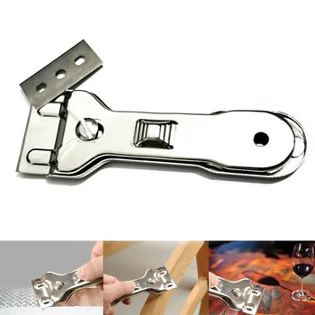 

With 1pc Spare Blades Durable Glass Ceramic Hob Scraper Cleaner Remover Oven Cooker Cleaning Tool with Blade