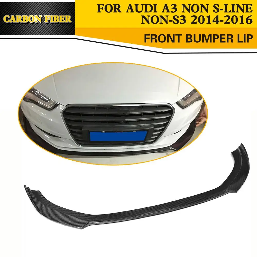 

Carbon Fiber Car Front Bumper Lip JC-Styling for Audi A3 Sedan Standard Bumper Only 2013UP