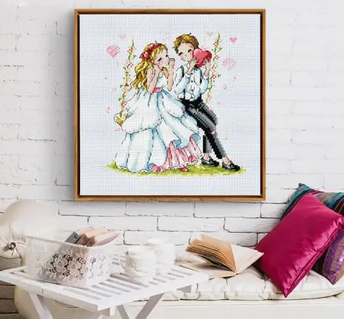 CS-2862 Cross Stitch Kit Precious Gifts Boy and Girl Love Wedding SO