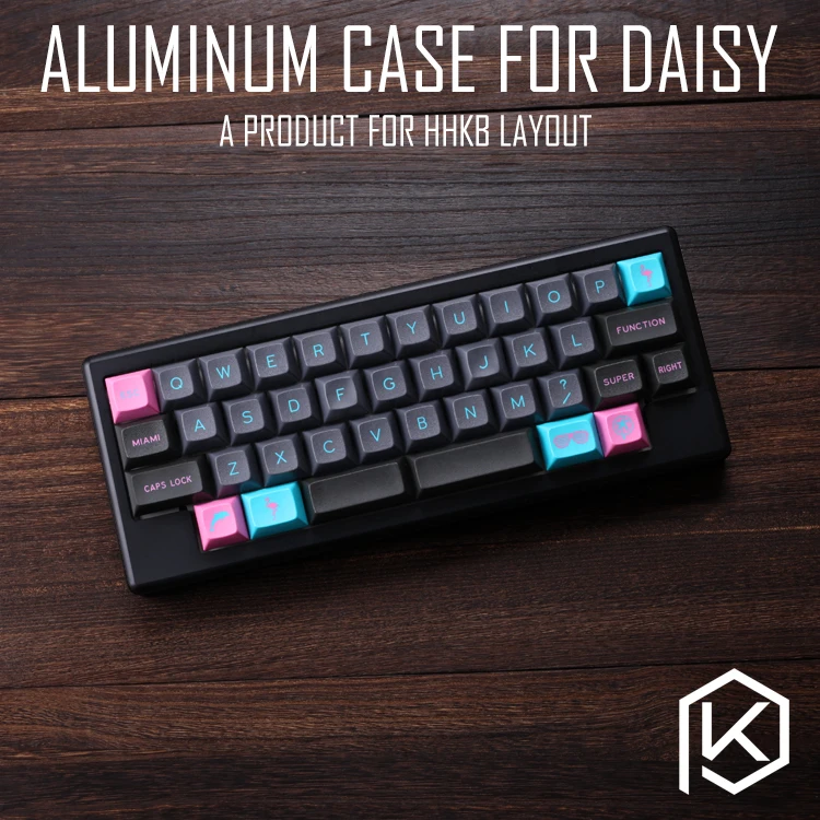 Geanodiseerd Aluminium case voor daisy 40% hhkb layout custom keyboard acryl panelen diffuser kan ondersteuning daisy Geanodiseerd Aluminium case voor daisy 40% hhkb layout custom keyboard acryl panelen diffuser kan ondersteuning daisy
