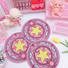 Волшебная карта Captor Cardcaptor Clow прозрачная карта Sakura Kinomoto Звездная палочка коврик для мыши круглый ковер коврик для мыши реквизит для косплея