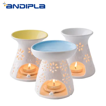 

Creative Hollow Ceramic Incense Burner Aroma Lamps Candle Holders Oil Burners Essential Oil Diffuser Fragrance Lamp Home Decor